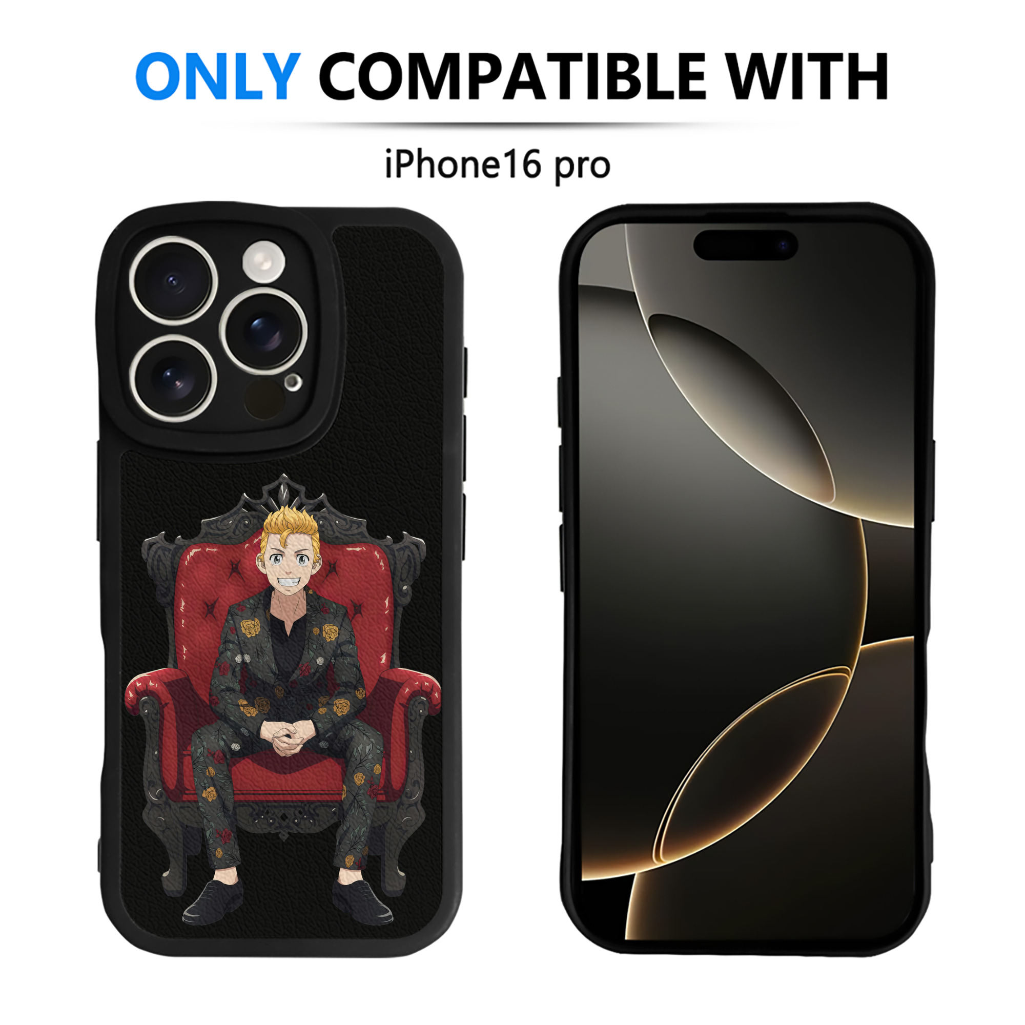（画像用） 東京リベンジャーズ Tokyo Revengers 【iPhone 16シリーズ対応】シリコンスマホケース（レザー調） 材質：シリコン